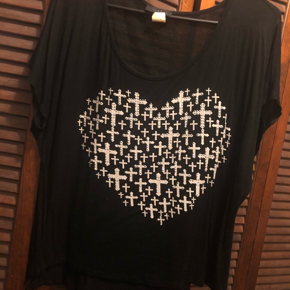 Tops - 5/$25 Black crop top